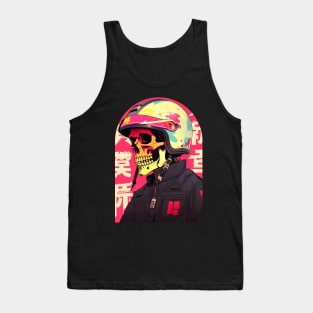 Helmet Vintage Deathly  Racer Tank Top